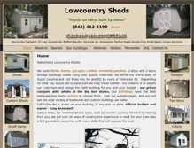Tablet Screenshot of lowcountrysheds.com